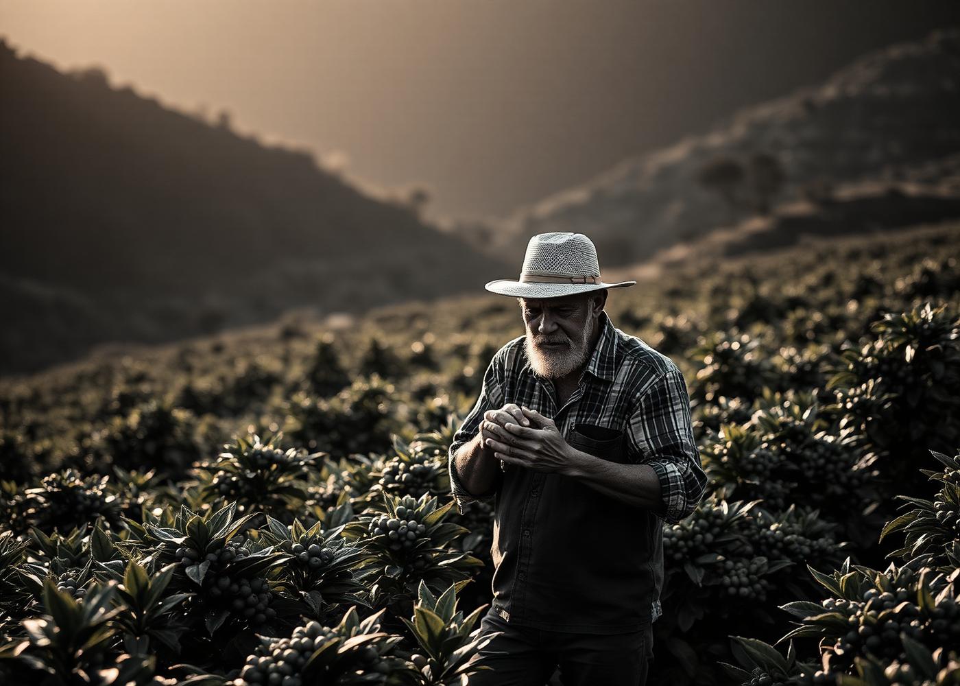 Produtor de café na Serra da Mantiqueira